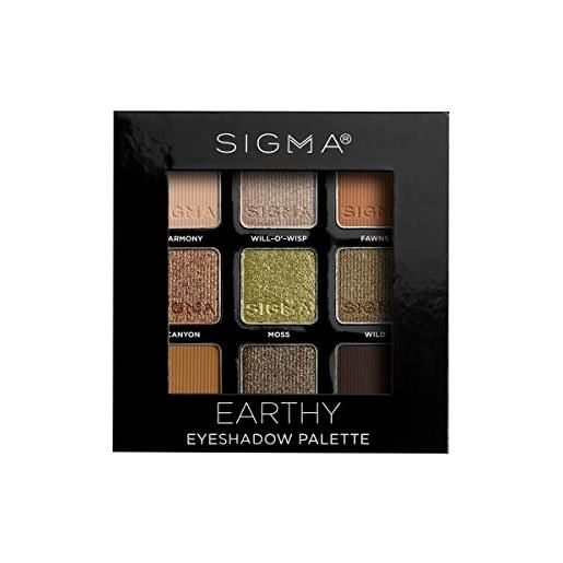 Sigma Beauty eyeshadow - tavolozza earthy for women 0.032 oz eye shadow