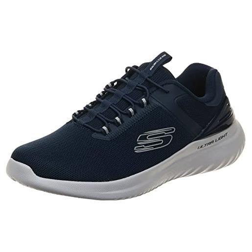 Skechers bounder 2.0 anako, scarpe sportive uomo, navy textile synthetic trim, 41 eu