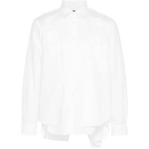 Comme des Garçons Homme Plus camicia con design a strati - bianco
