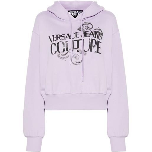 Versace Jeans Couture felpa con cappuccio - viola