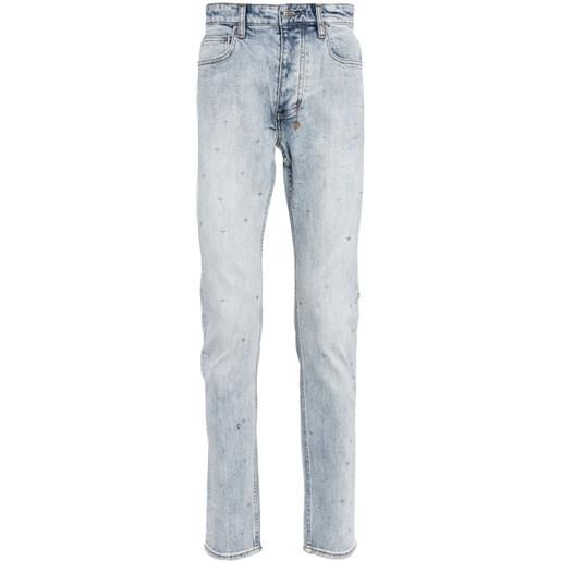 Ksubi jeans dritti con lavaggio acido - blu