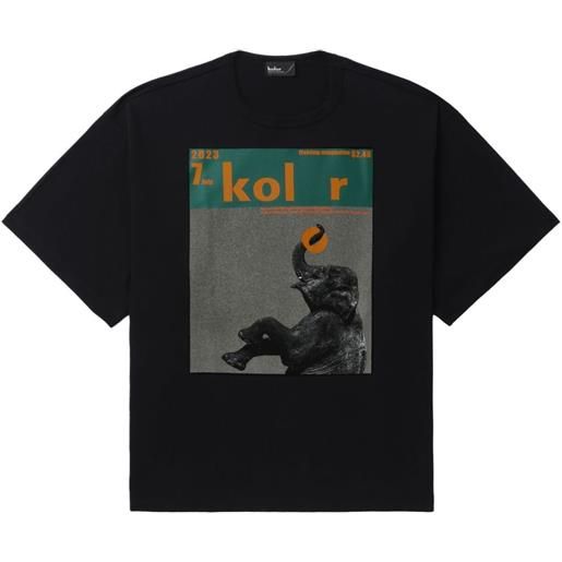 Kolor t-shirt con stampa grafica - nero