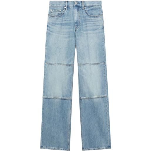 Helmut Lang jeans dritti con inserti - blu