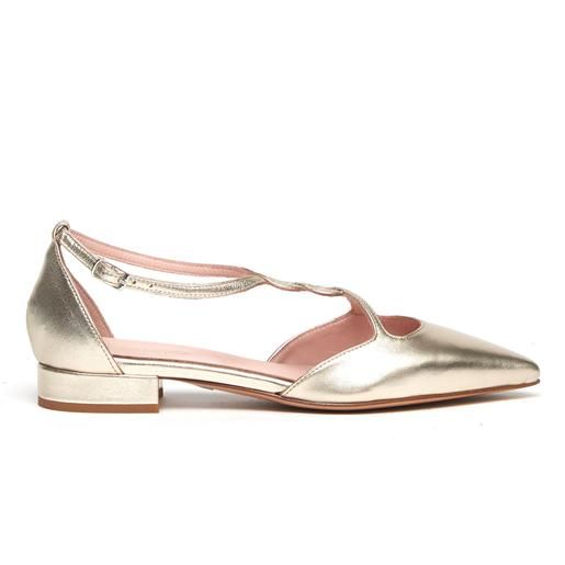 Anna F ballerina 1718 in pelle platino