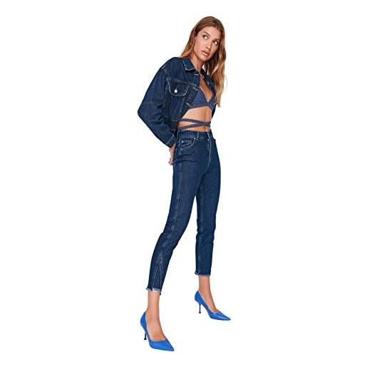 Trendyol donna mamma jeans, blu, 74 it