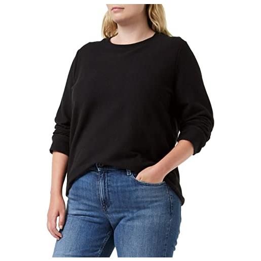 FM London - maglione basico da donna, casual, morbido, vestibilità comoda, nero, 44