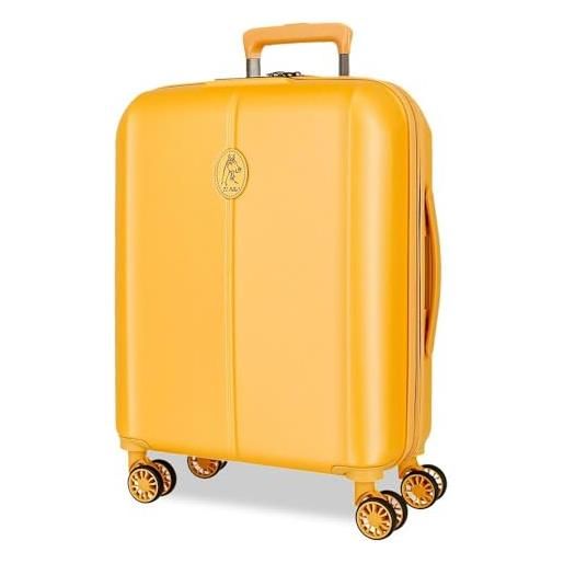 El Potro vera valigia da cabina giallo 40 x 55 x 20 cm rigida abs chiusura tsa 37 l 2,82 kg 4 ruote doppie bagaglio a mano, giallo, valigia cabina