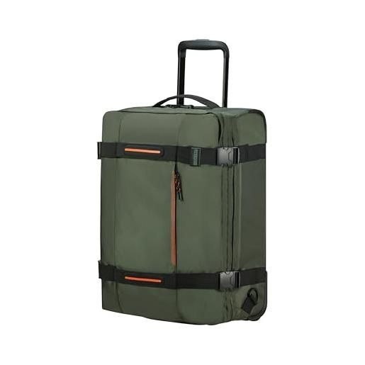 American Tourister urban track - borsa da viaggio con 2 ruote, s, 55 cm, 45,5 l, colore: verde (dark khaki), verde (dark khaki), reisetasche/rucksack s (55 cm - 45.5 l), borse da viaggio