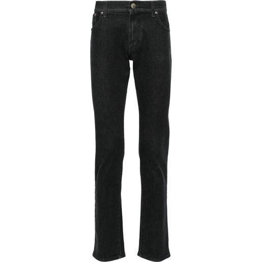 Corneliani jeans affusolati a vita media - grigio