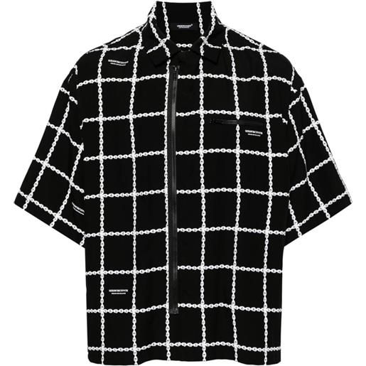 Undercover graphic-print zip-up shirt - nero