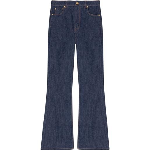 GANNI jeans svasati a vita alta - blu