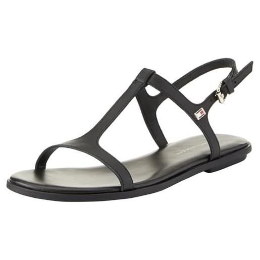 Tommy Hilfiger sandali in pelle donna, nero (black), 40