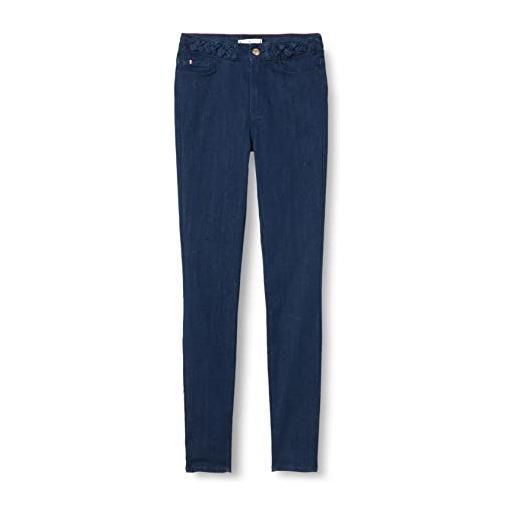 Tommy Hilfiger jeans donna th flex harlem skinny vita alta, blu (emma), 31w / 32l