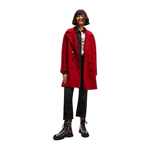 Desigual chaq_london, 3007 burgundy cappotto, red, xl da donna