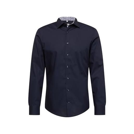 Seidensticker business hemd, camicia uomo, blu (scuro 100), 38