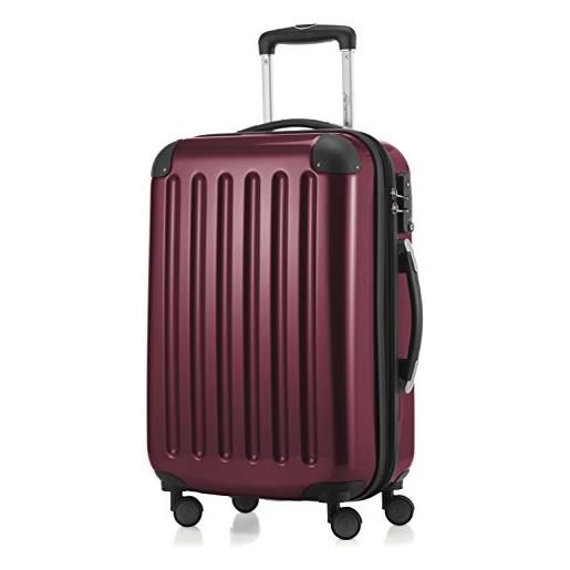 Hauptstadtkoffer - alex - bagaglio a mano con scomparto per laptop, valigia rigida, trolley espandibile, 4 doppie ruote, tsa, 55 cm, 42 litri, borgogna