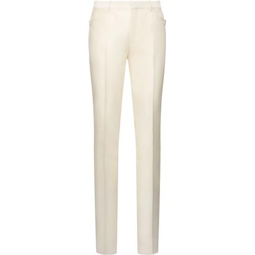 TOM FORD pantaloni atticus in faille di misto lana