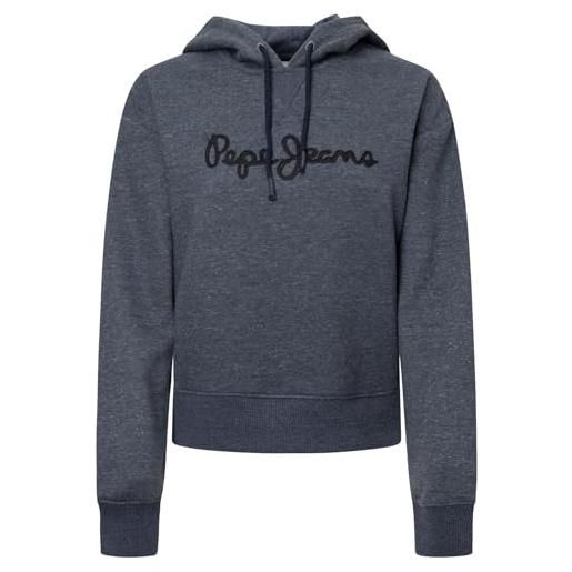 Pepe Jeans nanette hoodie, maglia di tuta donna, grigio (grey marl), s