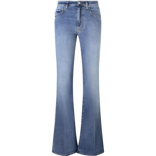 (+) PEOPLE jeans blu a zampa 'iside' per donna
