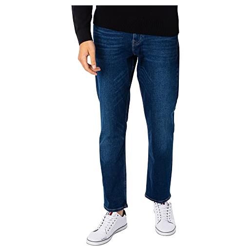 Tommy Hilfiger regular mercer str mw0mw28611 pantaloni di jeans, denim (ace indigo), 31w / 36l uomo