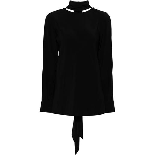 Helmut Lang blusa con foulard - nero