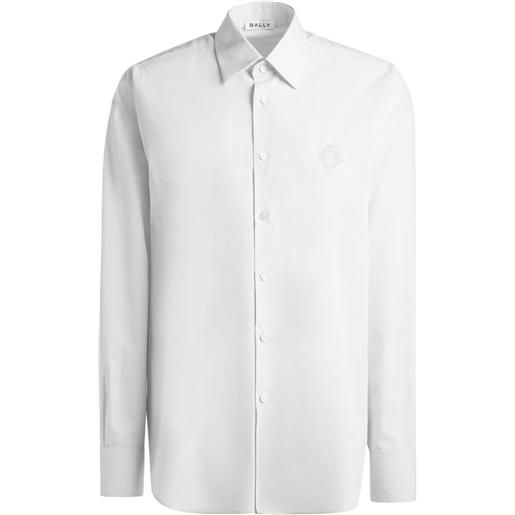Bally camicia con ricamo - bianco