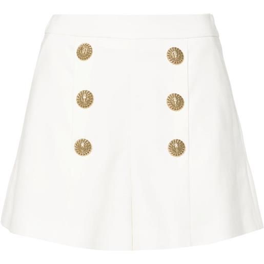 Balmain shorts con bottoni - bianco