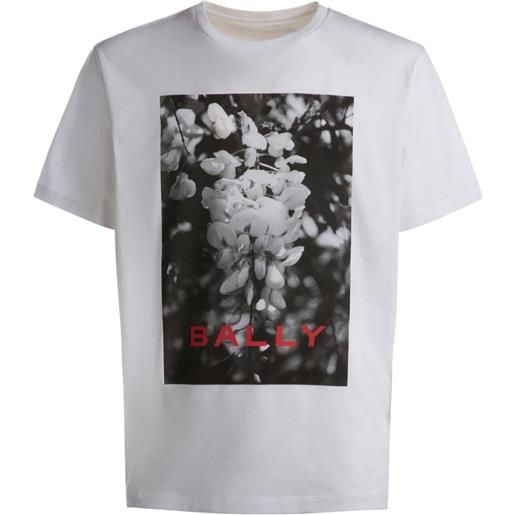 Bally t-shirt a fiori - bianco