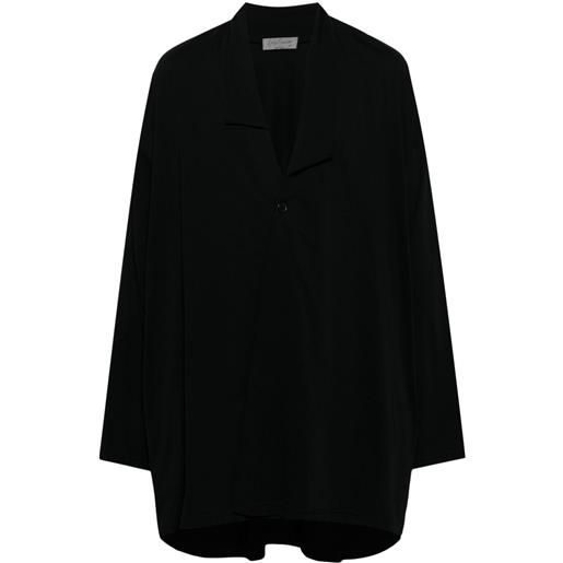 Yohji Yamamoto giacca con colletto asimmetrico - nero