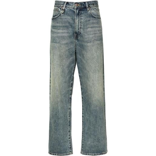 R13 jeans boyfriend x-bf con vita bassa - blu