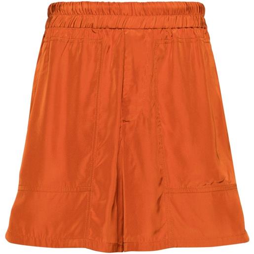 DRIES VAN NOTEN shorts con vita media - arancione