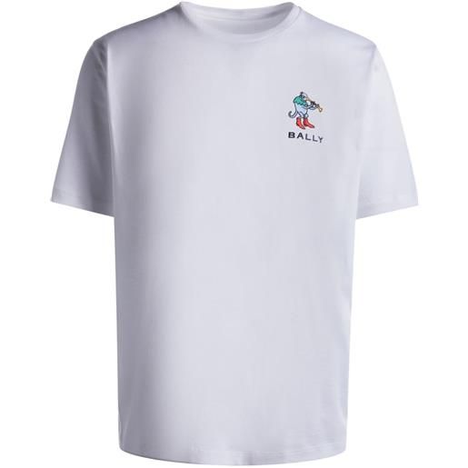 Bally t-shirt con ricamo - bianco