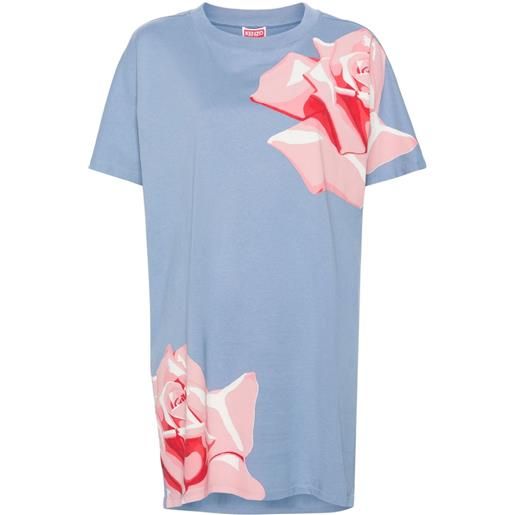 Kenzo abito modello t-shirt rose - blu