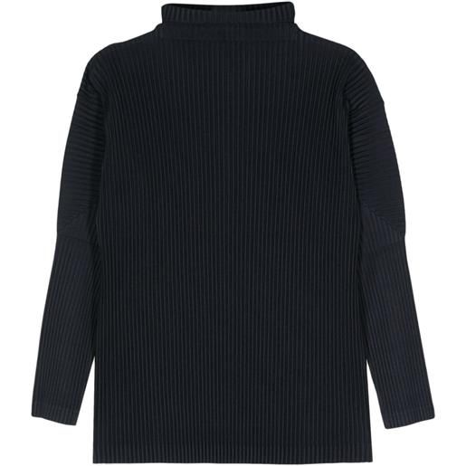 Homme Plissé Issey Miyake maglione a collo alto - blu