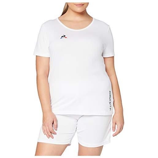 Le coq sportif tennis tee ss n°1 w, maglietta donna, bianco (new optical white), s