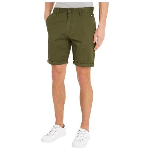 Tommy Jeans tjm scanton short dm0dm18812 pantaloncini, verde (drab olive green), 33w uomo