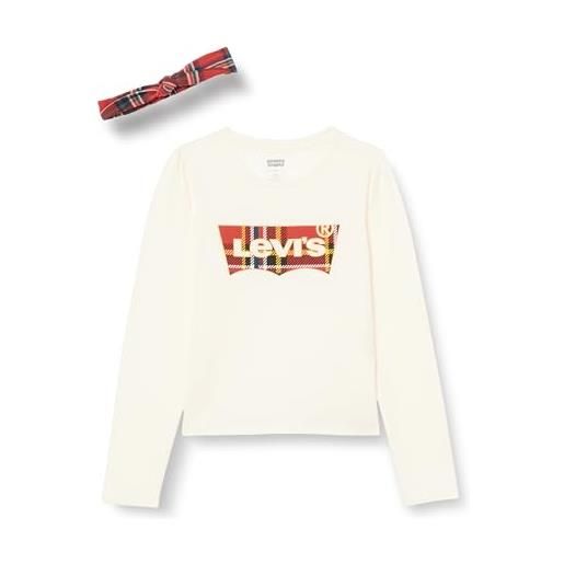 Levi's lvg meet and greet ls tee and bambine e ragazze, bianco antico, 14 anni