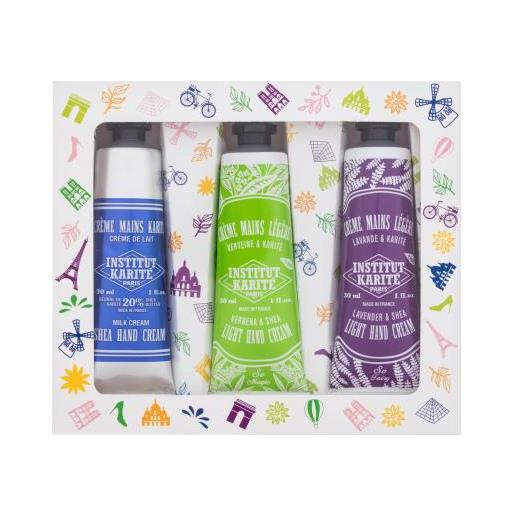 Institut Karité shea hand cream cofanetti crema per le mani shea hand cream milk cream 30 ml + crema per le mani light hand cream lavender & shea 30 ml + crema per le mani light hand cream verbena & shea 30 ml per donna