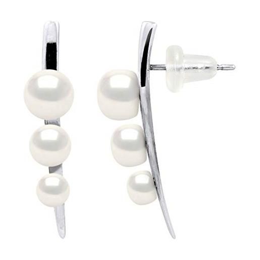 PEARLS & COLORS NATURAL FINE PEARLS pearls & colors - orecchini vere perle di coltura di acqua dolce bottoni 4,5,6 mm - qualità aaa+ - diversi colori disponibili - argento 925 - gioielli donna