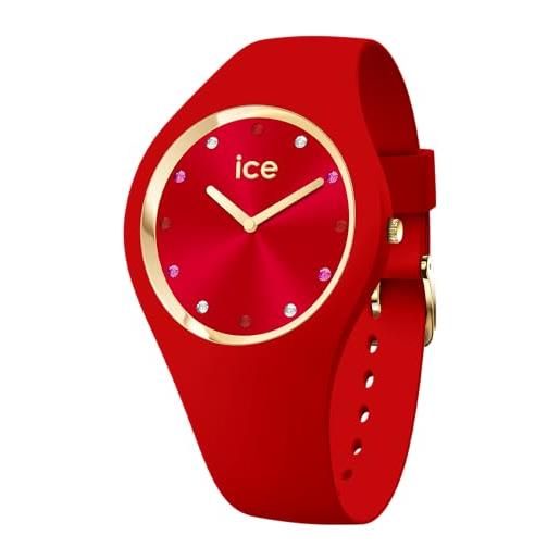 ICE-WATCH orologio analogico al quarzo donna con cinturino in silicone 022459, rosso (red passion)