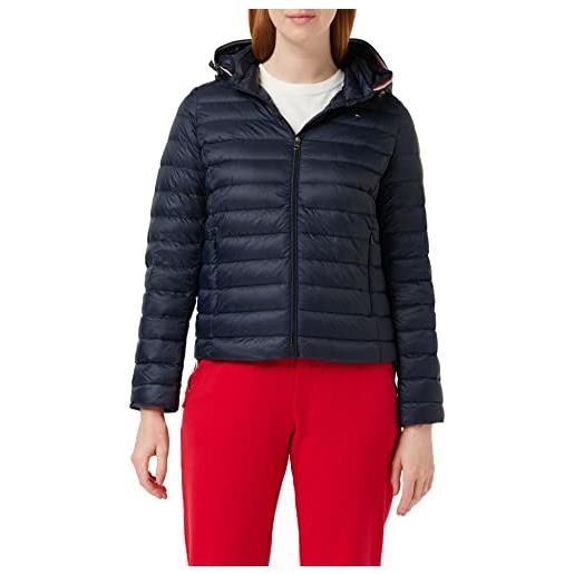 Tommy Hilfiger piumino donna heritage lw down jacket leggero, blu (desert sky), m