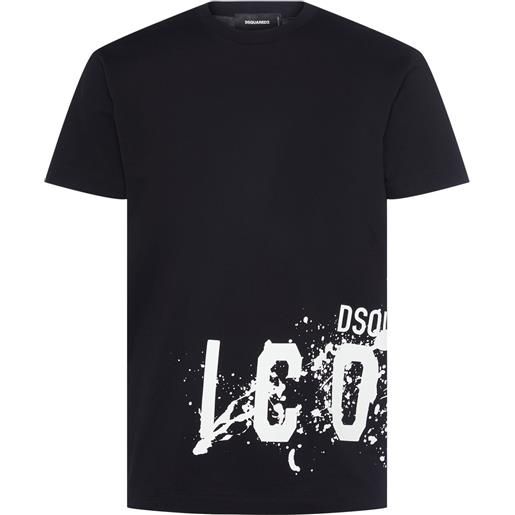 DSQUARED2 t-shirt icon spalsh in cotone con stampa