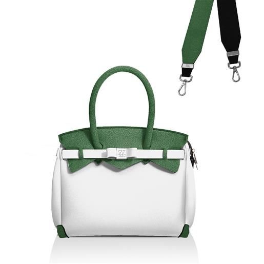 Save My Bag borsa a mano bicolore piccole dimensioni in poly-fabric