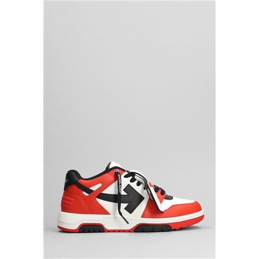 Off White sneakers out of office in pelle rossa