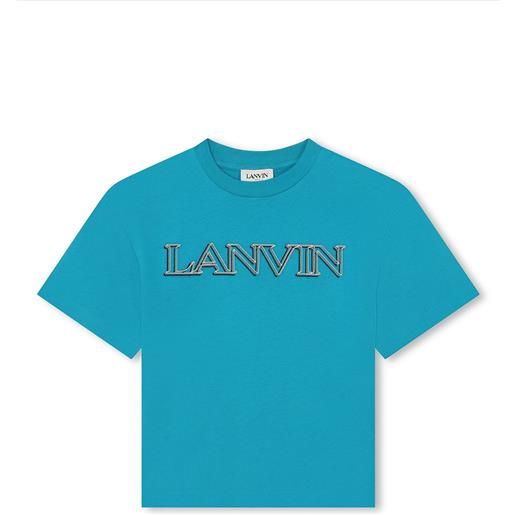 Lanvin kids t-shirt in cotone blu
