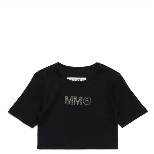 MM6 Maison Margiela kids t-shirt in cotone nero