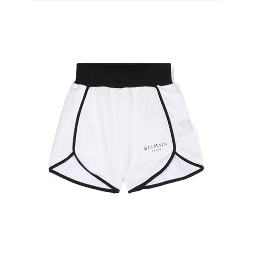 Balmain kids shorts in rayon bianco