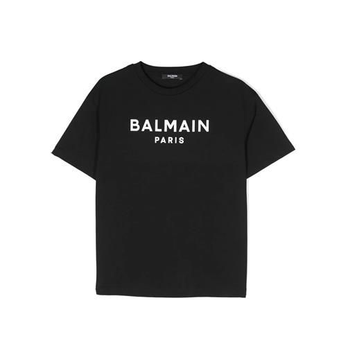 Balmain kids t-shirt in cotone nero