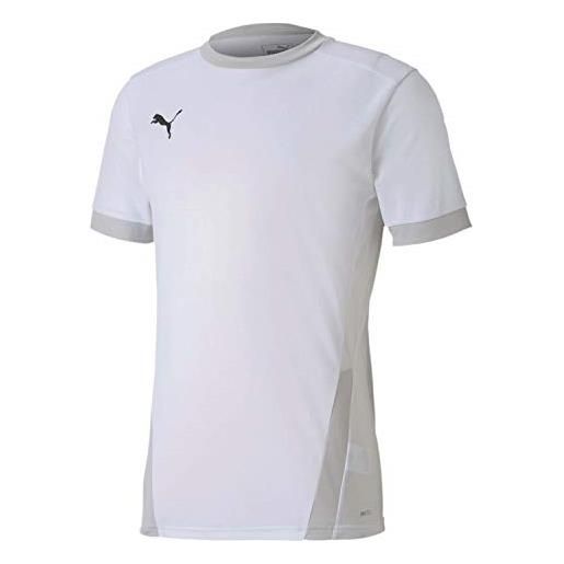 Puma teamgoal 23 jersey, maglietta a maniche corte uomo, bianco (puma white/puma red), xxl