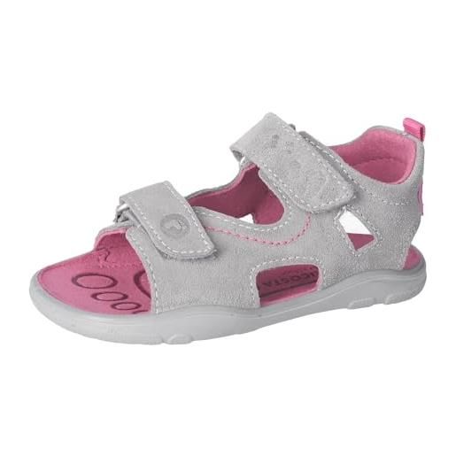 RICOSTA ragazze e ragazzi sandali york, scarpe estive per bambini, larghezza: medio, scarpa a piedi nudi, grafite rosa 450, 25 eu